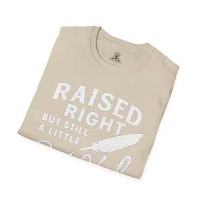 "Raised Right But Still A Little Wild 2" – Barbed Wire/Linen