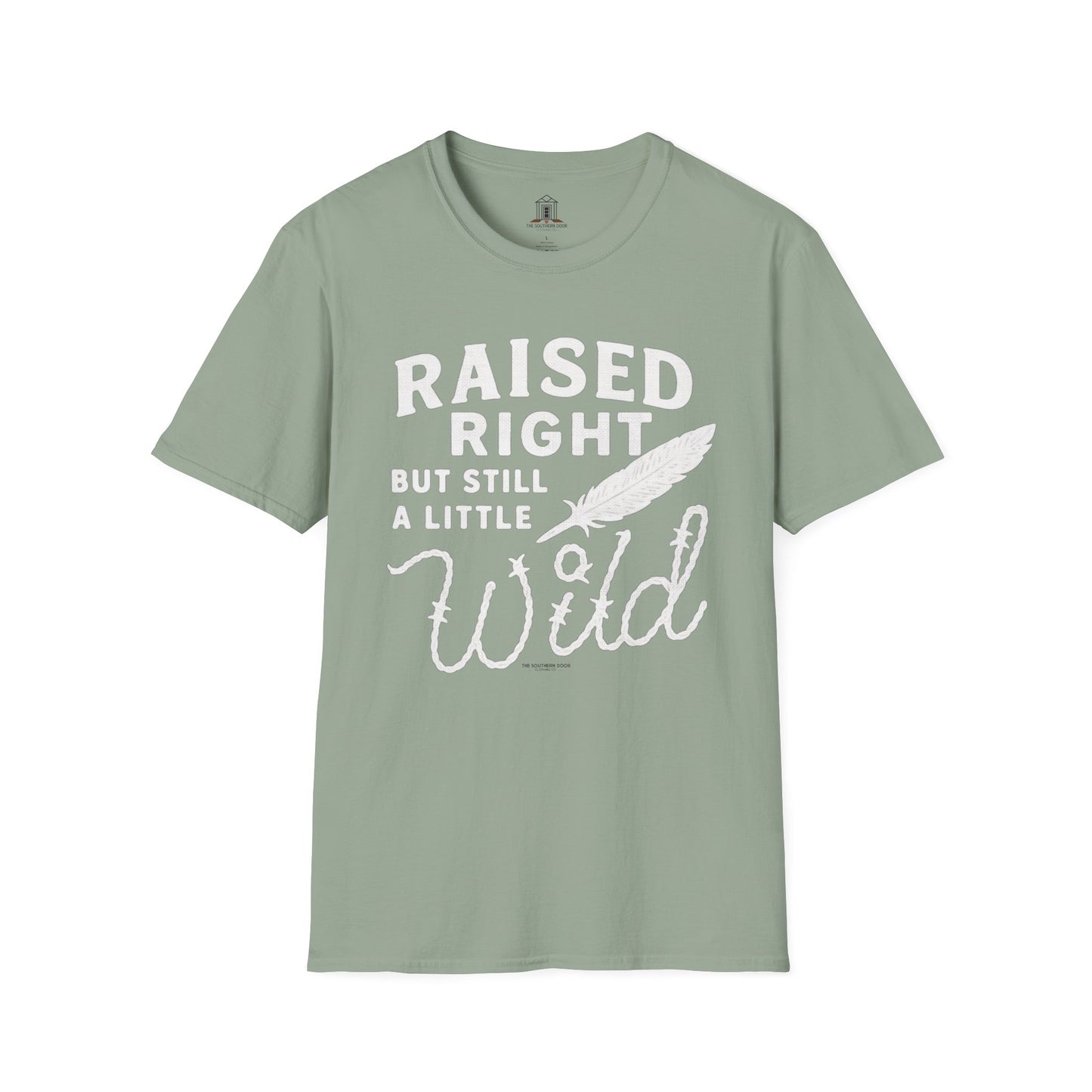 "Raised Right But Still A Little Wild 2" – Barbed Wire/Linen