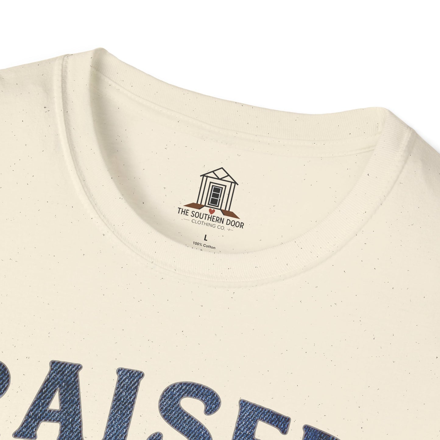 "Raised Right But Still A Little Wild 2" – Barbed Wire/Denim