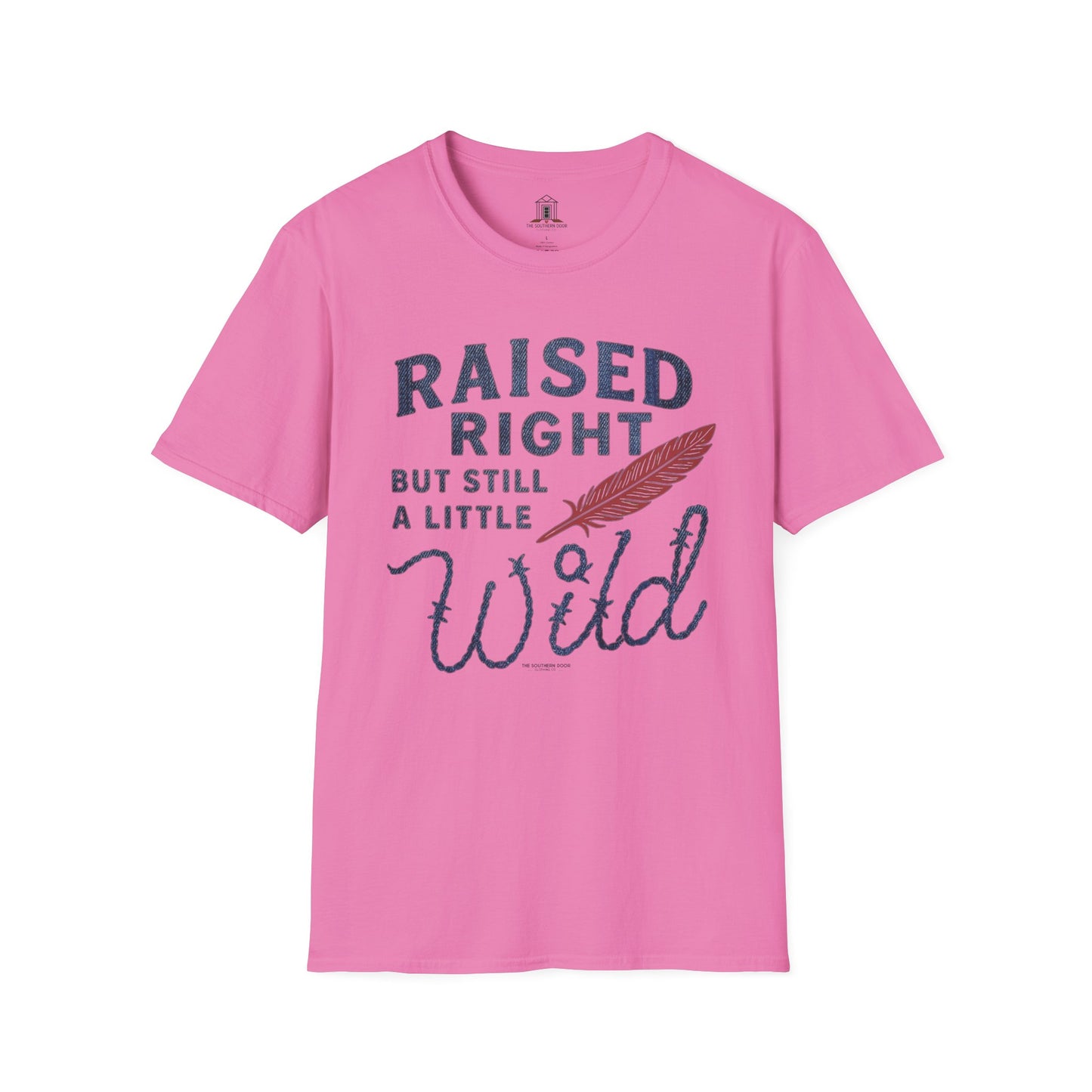 "Raised Right But Still A Little Wild 2" – Barbed Wire/Denim
