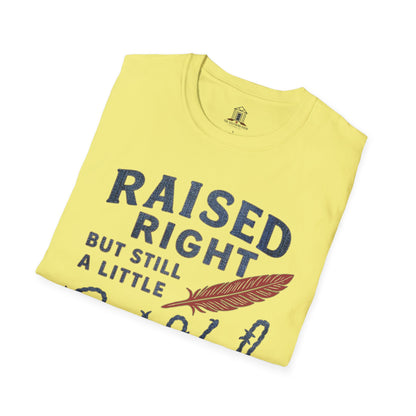 "Raised Right But Still A Little Wild 2" – Barbed Wire/Denim