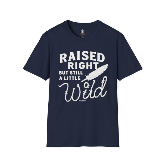"Raised Right But Still A Little Wild 2" – Barbed Wire/Linen