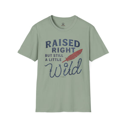 "Raised Right But Still A Little Wild 2" – Barbed Wire/Denim