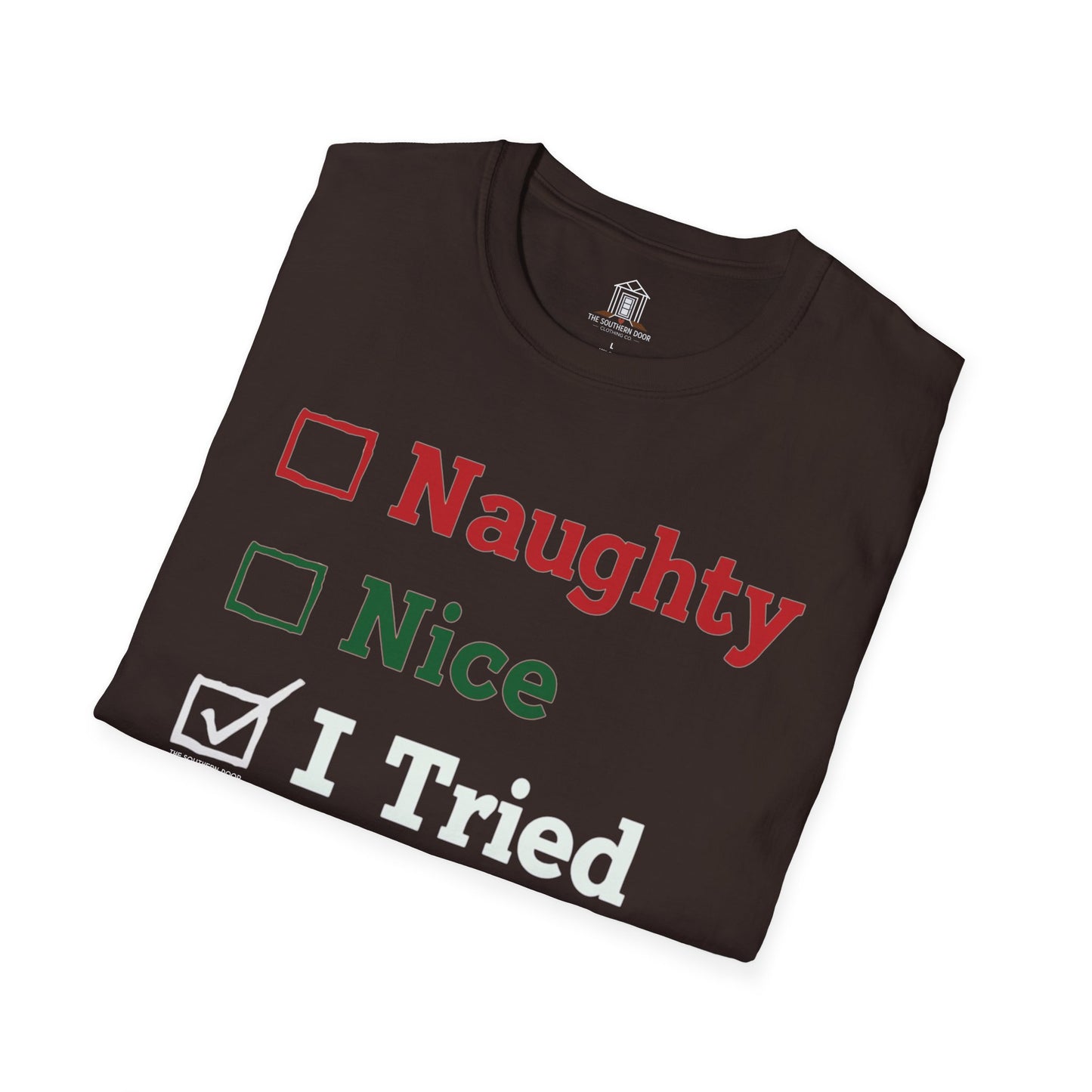 "Naughty. Nice. I Tried"