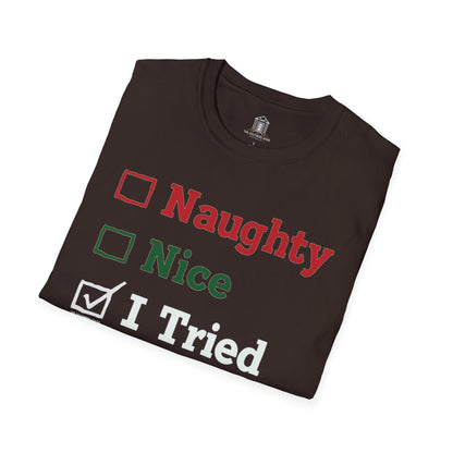 "Naughty. Nice. I Tried"
