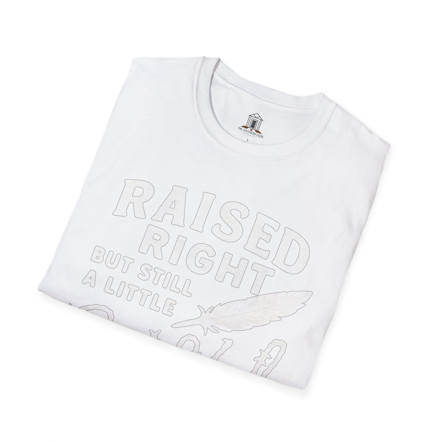 "Raised Right But Still A Little Wild 2" – Barbed Wire/Linen