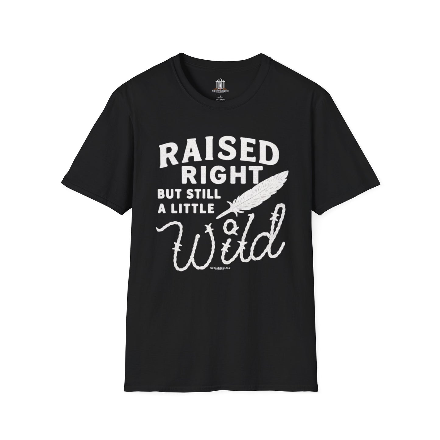 "Raised Right But Still A Little Wild 2" – Barbed Wire/Linen