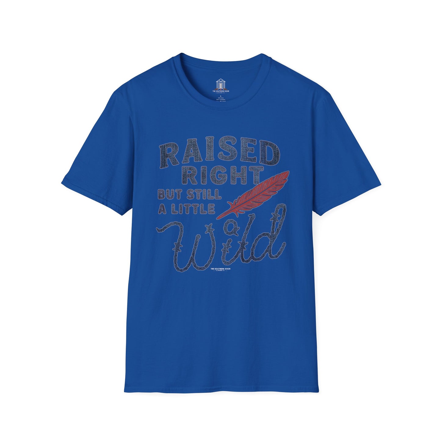 "Raised Right But Still A Little Wild 2" – Barbed Wire/Denim