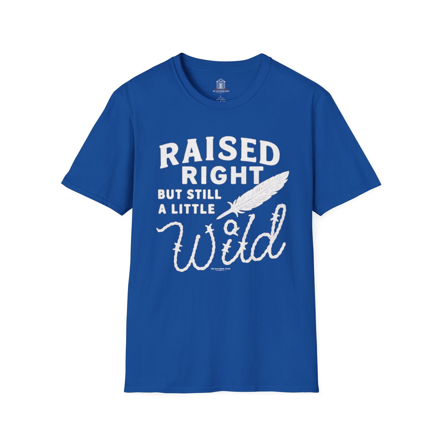 "Raised Right But Still A Little Wild 2" – Barbed Wire/Linen