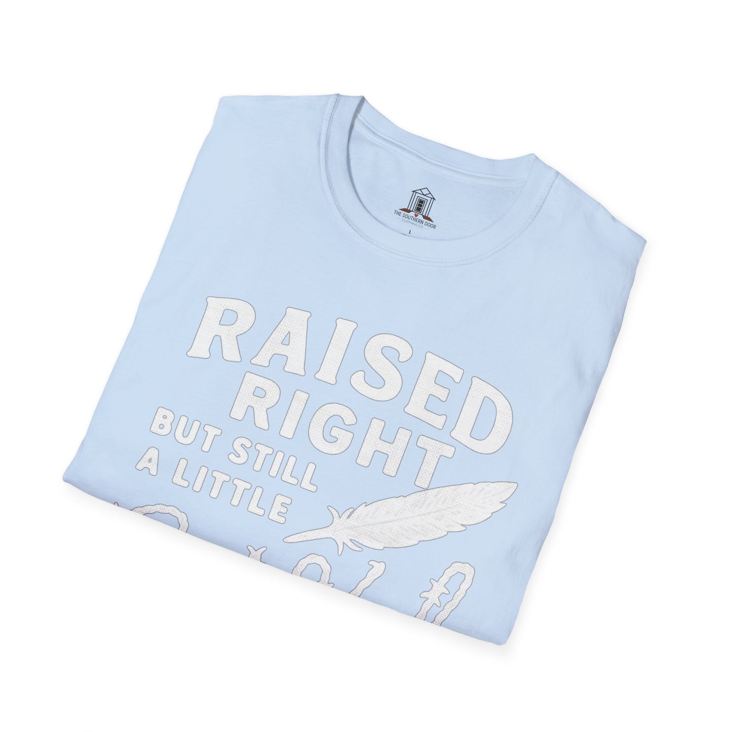 "Raised Right But Still A Little Wild 2" – Barbed Wire/Linen