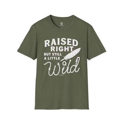 "Raised Right But Still A Little Wild 2" – Barbed Wire/Linen